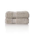 ALCLEAR Terry Hand Towels - 2 Pack Soft Cotton, Platinum Grey, 50x100 cm