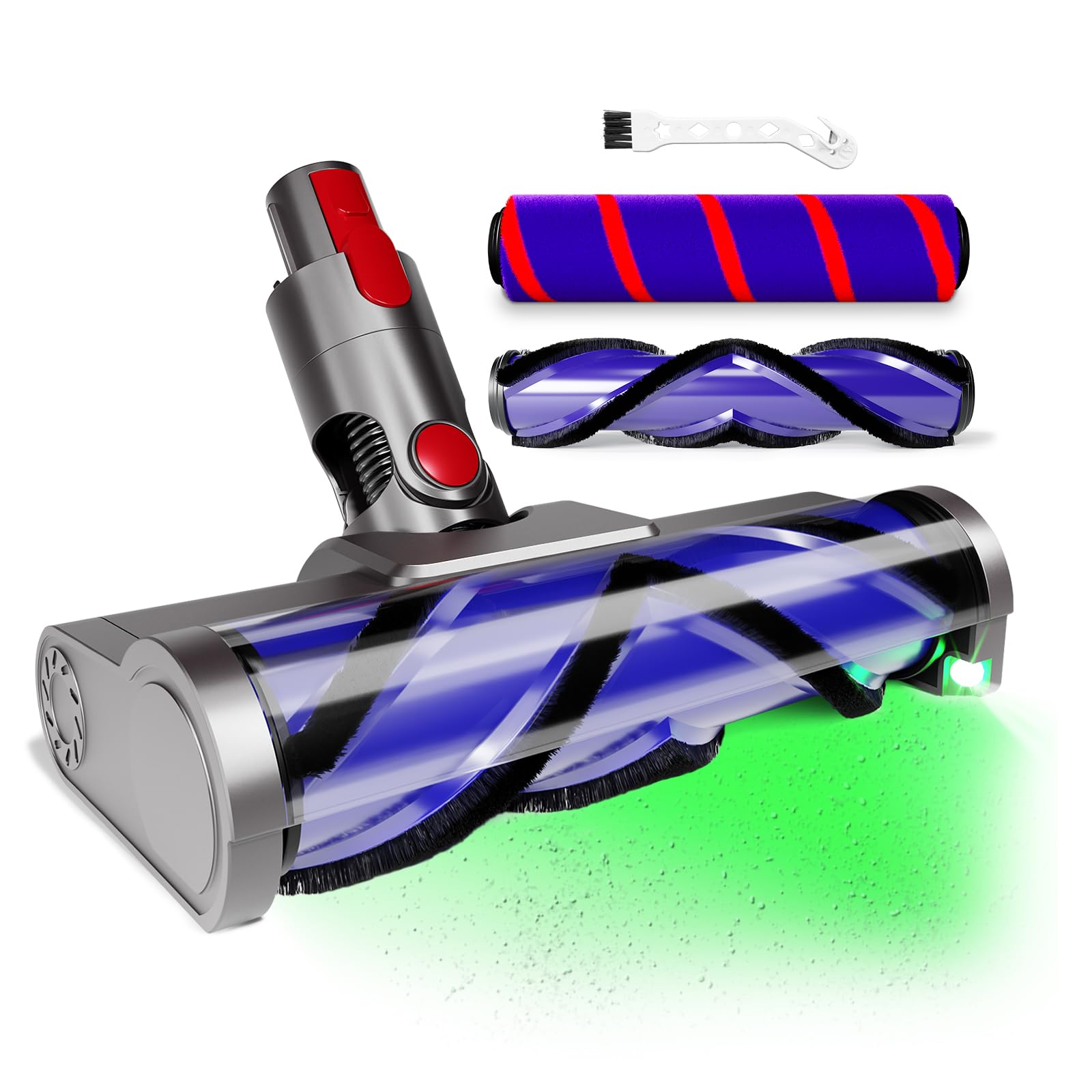WitLion Electric Vacuum Head for Dyson V7 V8 V10 V11 V15 | LED Light