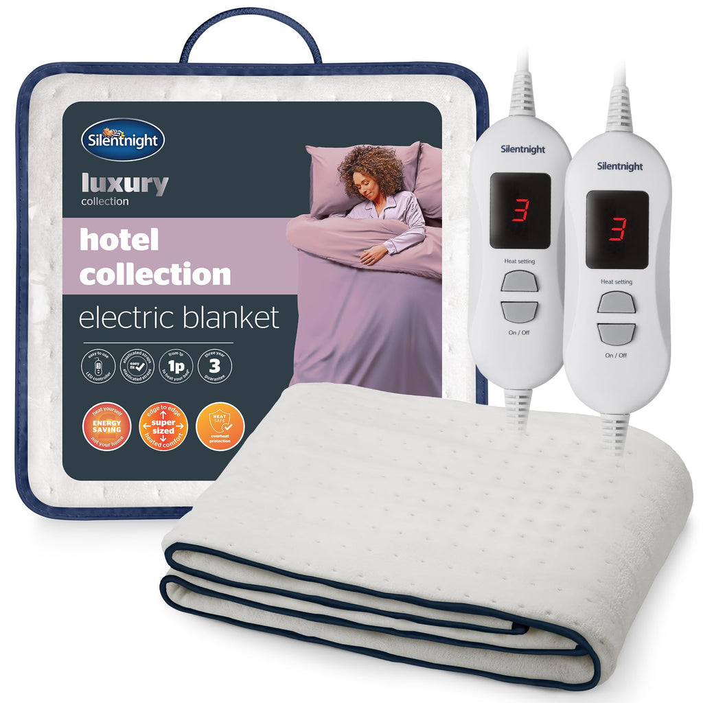Silentnight Hotel Collection Double Electric Blanket | Soft Fleece Mattress Cover
