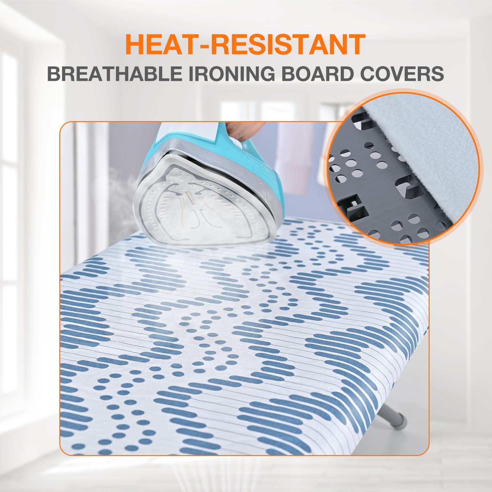 KINGRACK Foldable Tabletop Ironing Board with Iron Rest and Cotton Cover