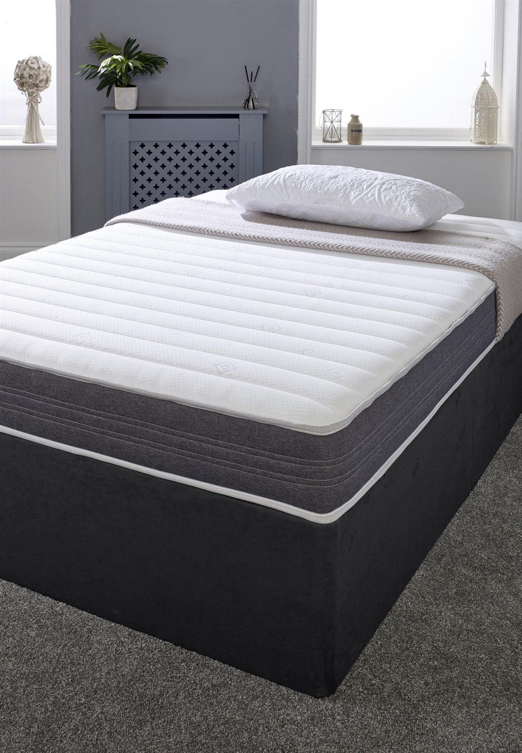 Extreme Comfort Sirocco Hybrid Mattress - 4ft6 Double Memory Fibre Grey