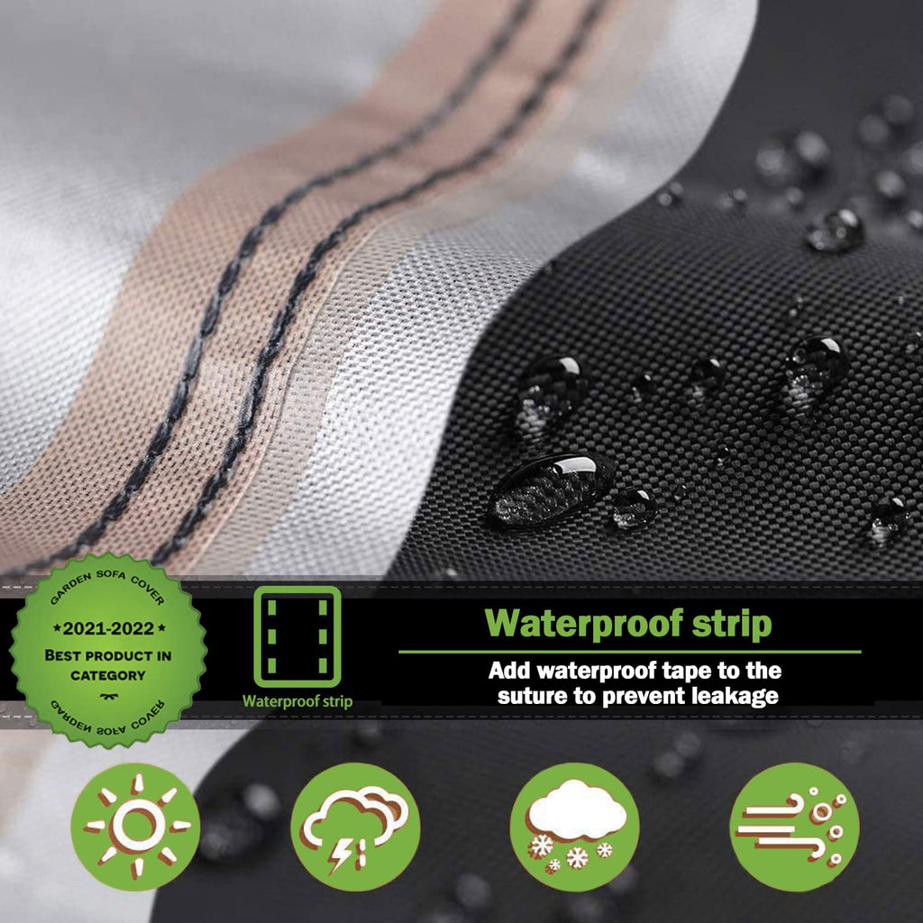 Enzeno V-Shape Garden Furniture Cover | 420D Heavy Duty Waterproof Rattan Sofa