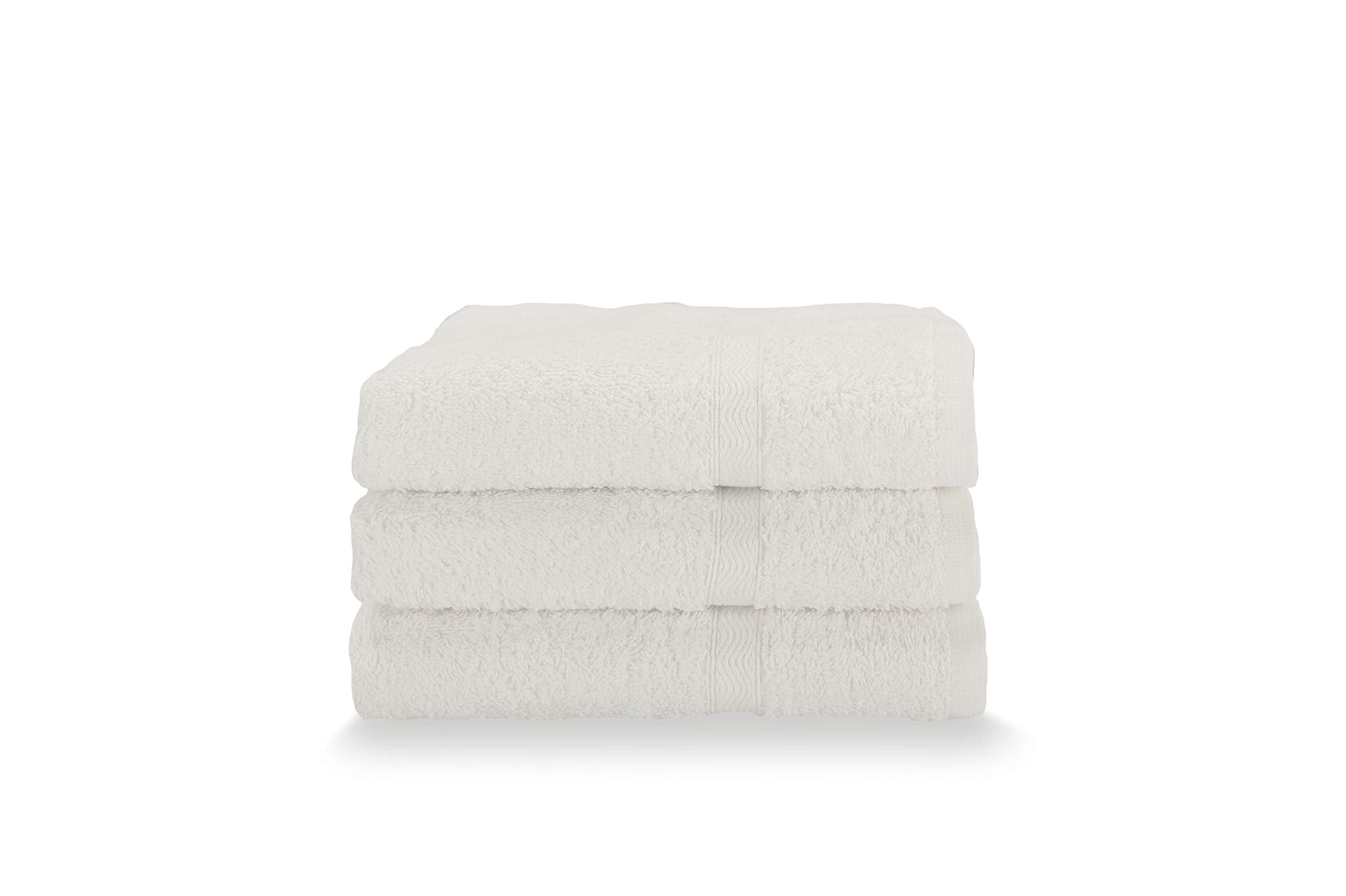 Gabel Set of 3 Guest Towels – Pure Cotton Terry – White – 40 x 60 cm