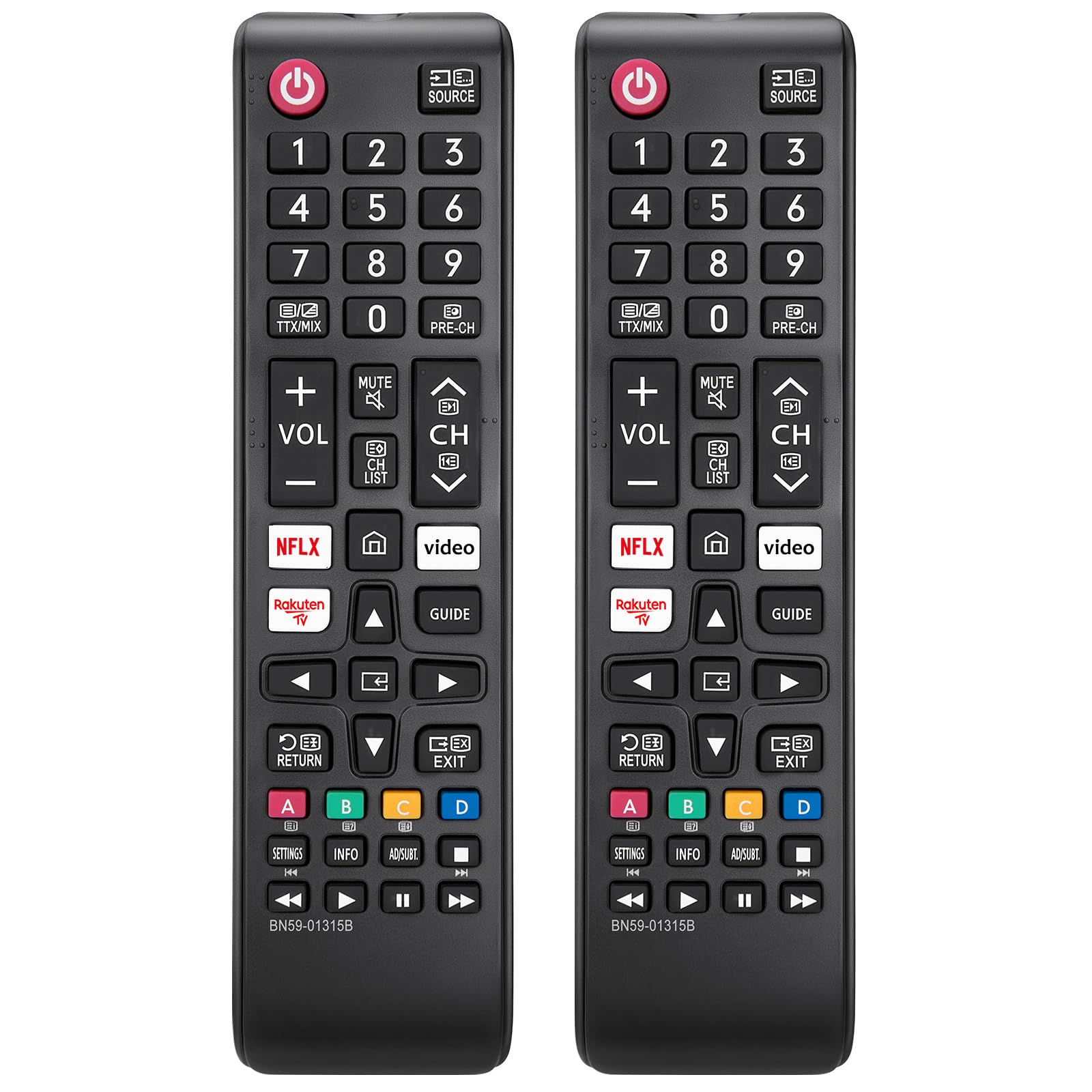 Jolof Store Universal Samsung Smart TV Remote Replacement - 2 Pack