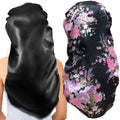 Jolof Store 2-Pack Extra Large Satin Bonnets for Long Hair and Braids