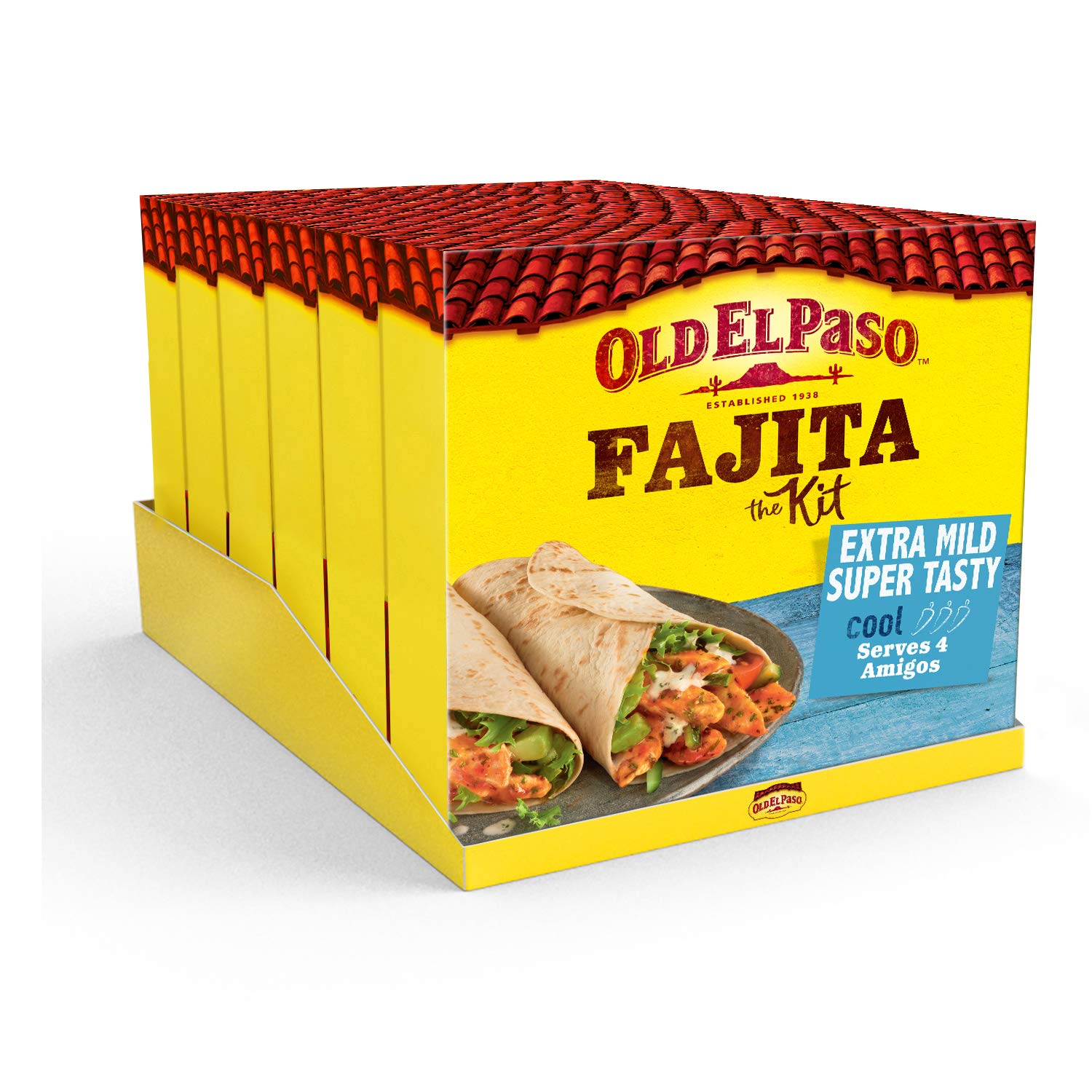 Old El Paso Extra Mild Fajita Kit – Soft Flour Tortillas (Pack of 6)