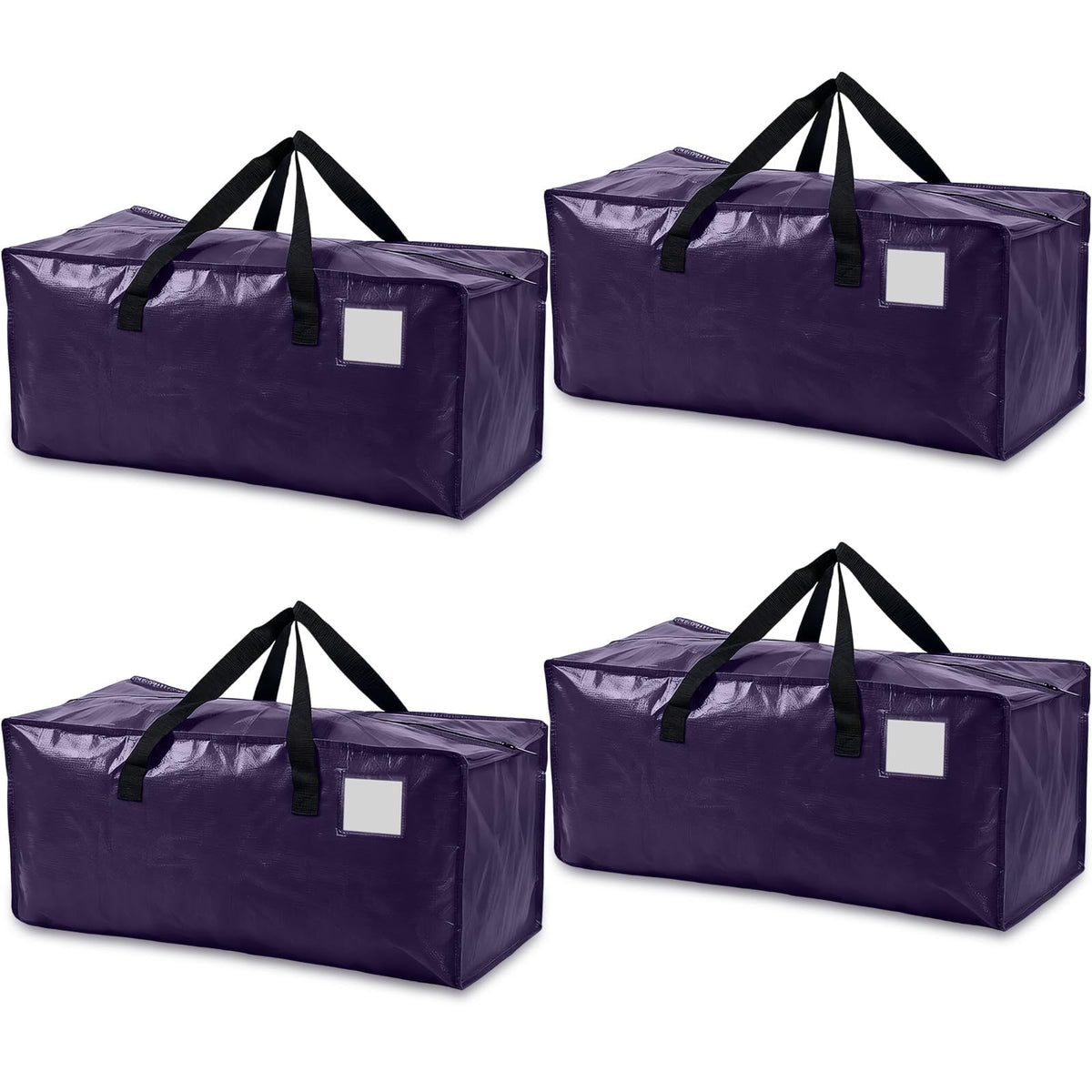 4 Pack 90L Large Moving Bags Waterproof Clothes Storage Bags with Zips - image 1