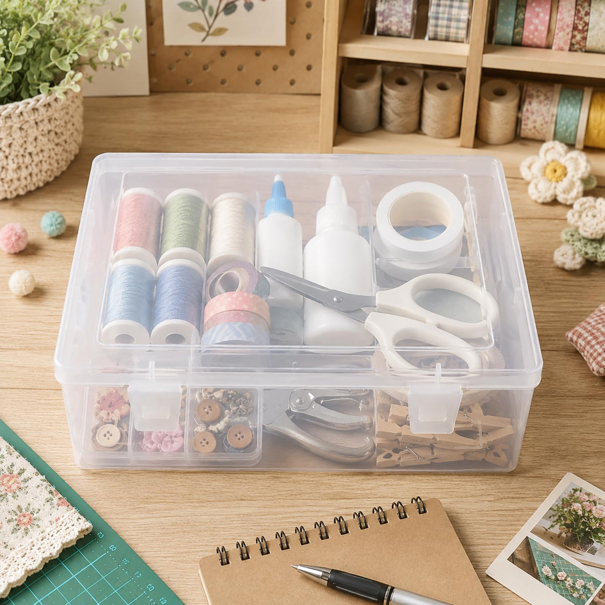 YYGMSS Plastic Storage Box with Lid for Small Parts Beads Craft Items Jewellery with Labels Compartments Container Organiser 16, 8.5 * 5.5 * 2.5cm