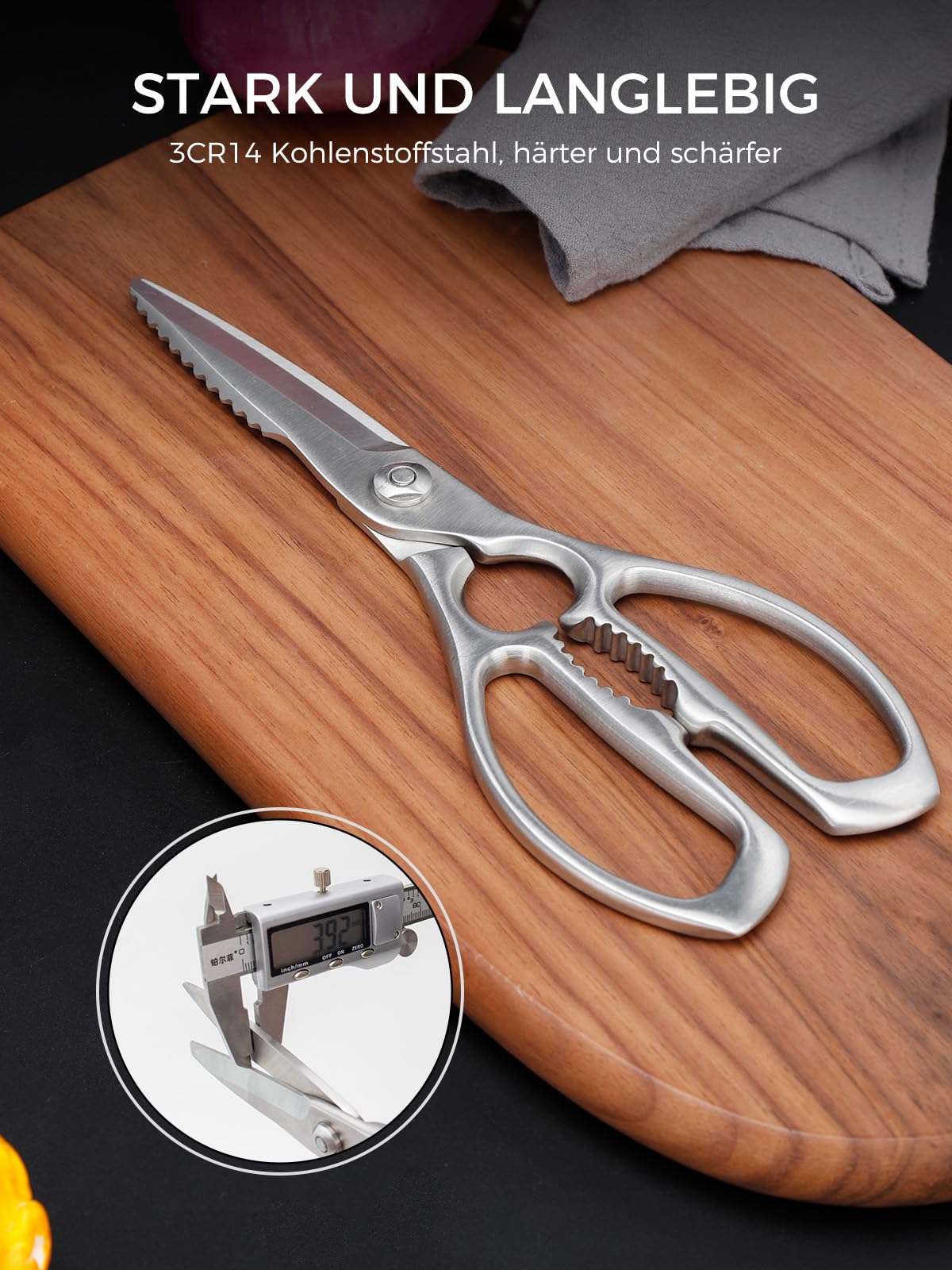 Simcoker Heavy Duty Kitchen Scissors | All-Steel Poultry & Meat Shears