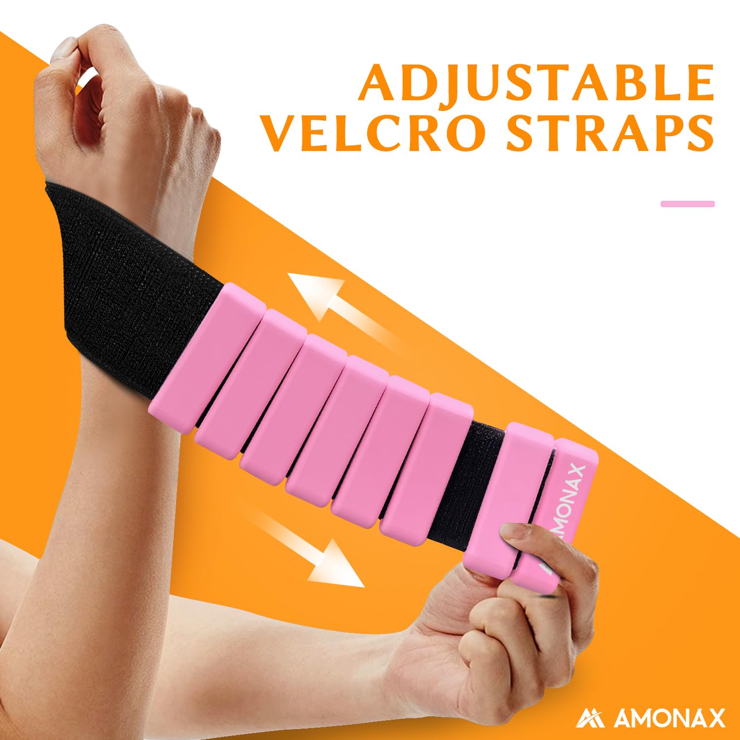 Amonax Adjustable Ankle and Wrist Weights Set | Silicone 1lb-2lb Pair