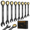 8-Piece Metric Ratchet Spanner Set | 8-19mm CR-V Steel
