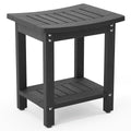 LUE BONA HDPS Shower Stool – Waterproof Non-Slip Spa Bench, Black