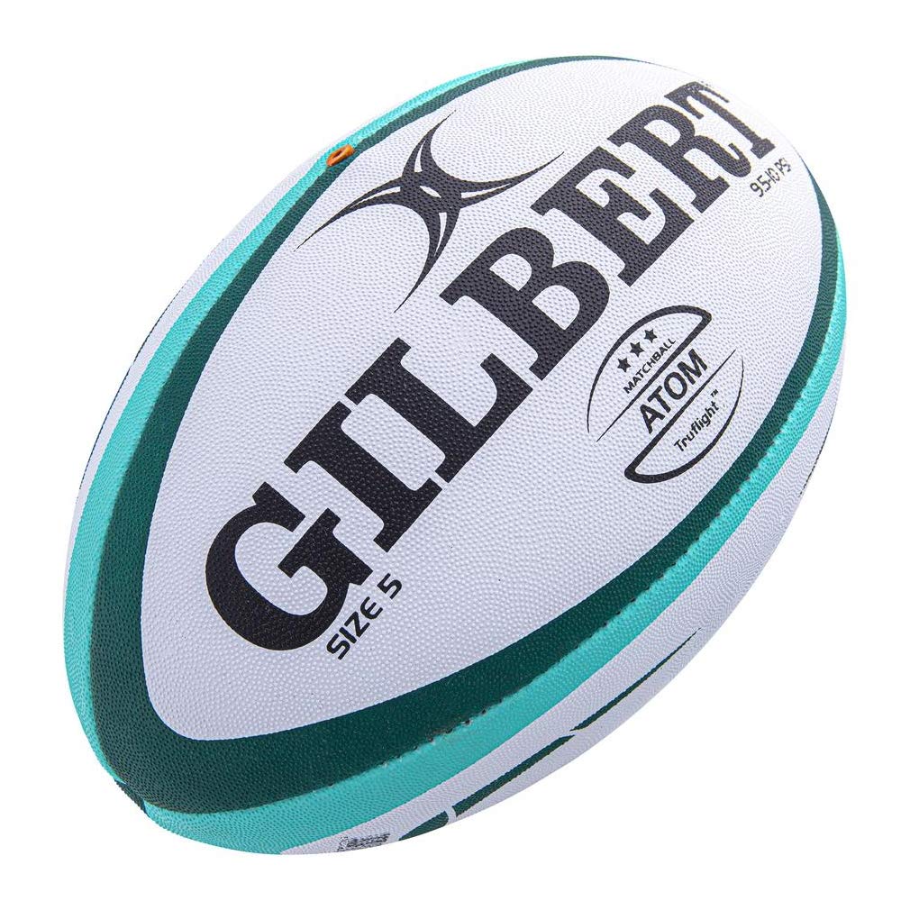 Gilbert Atom Match Rugby Ball – Size 5 Professional Green Match Ball