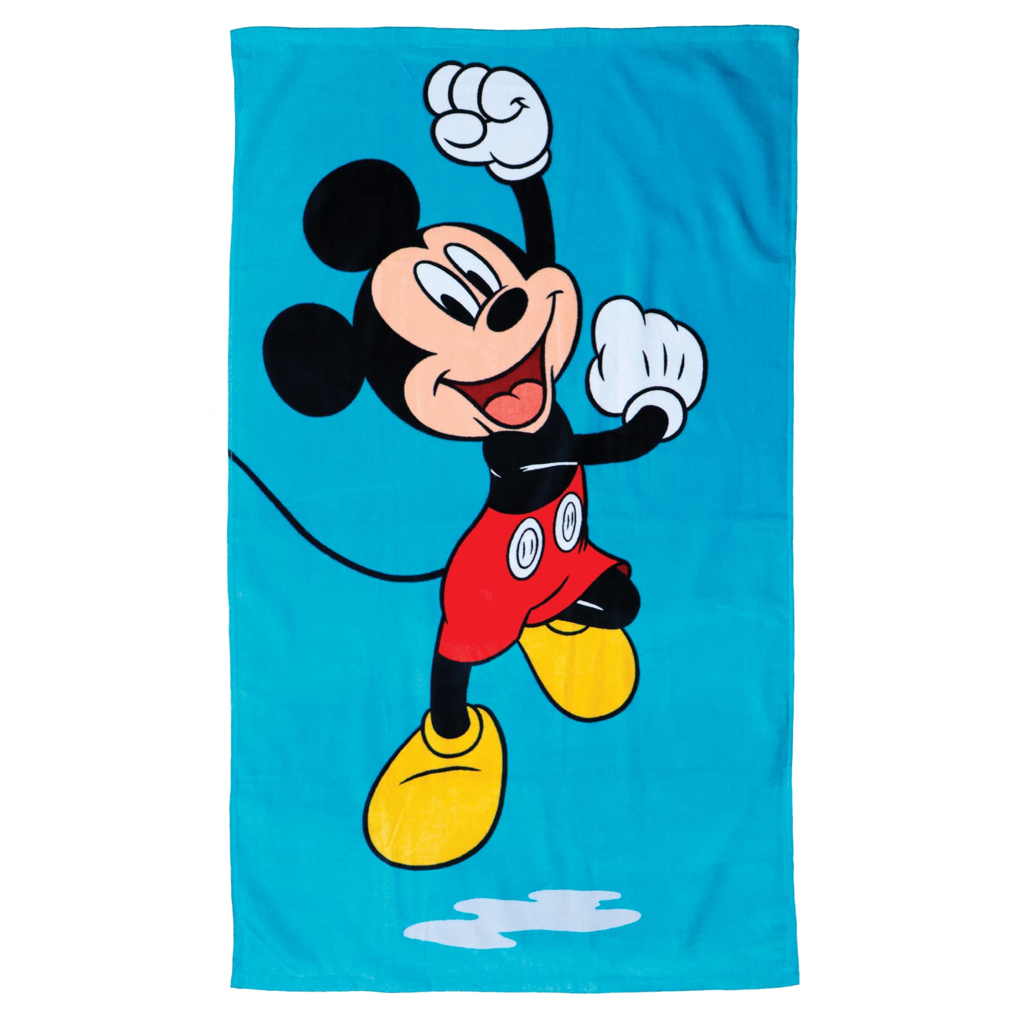 Disney Mickey Mouse Beach Towel – 100% Cotton, Sky Blue, 70 x 120 cm