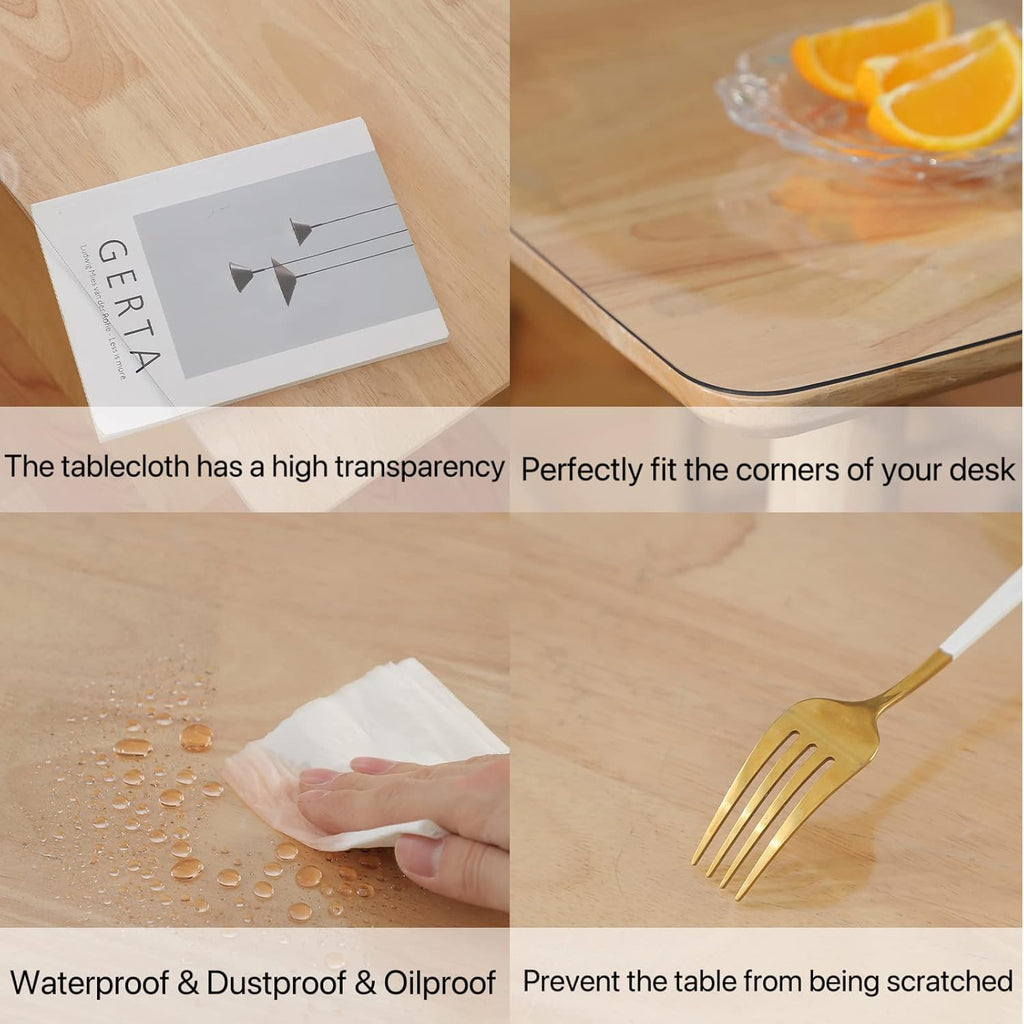 Yanen Clear Table Protector | 2mm Thick PVC Transparent Pad 60x60cm