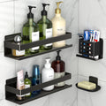YESENT Aluminum Shower Rack 4-Pack | Rustproof Adhesive Bathroom Organizer