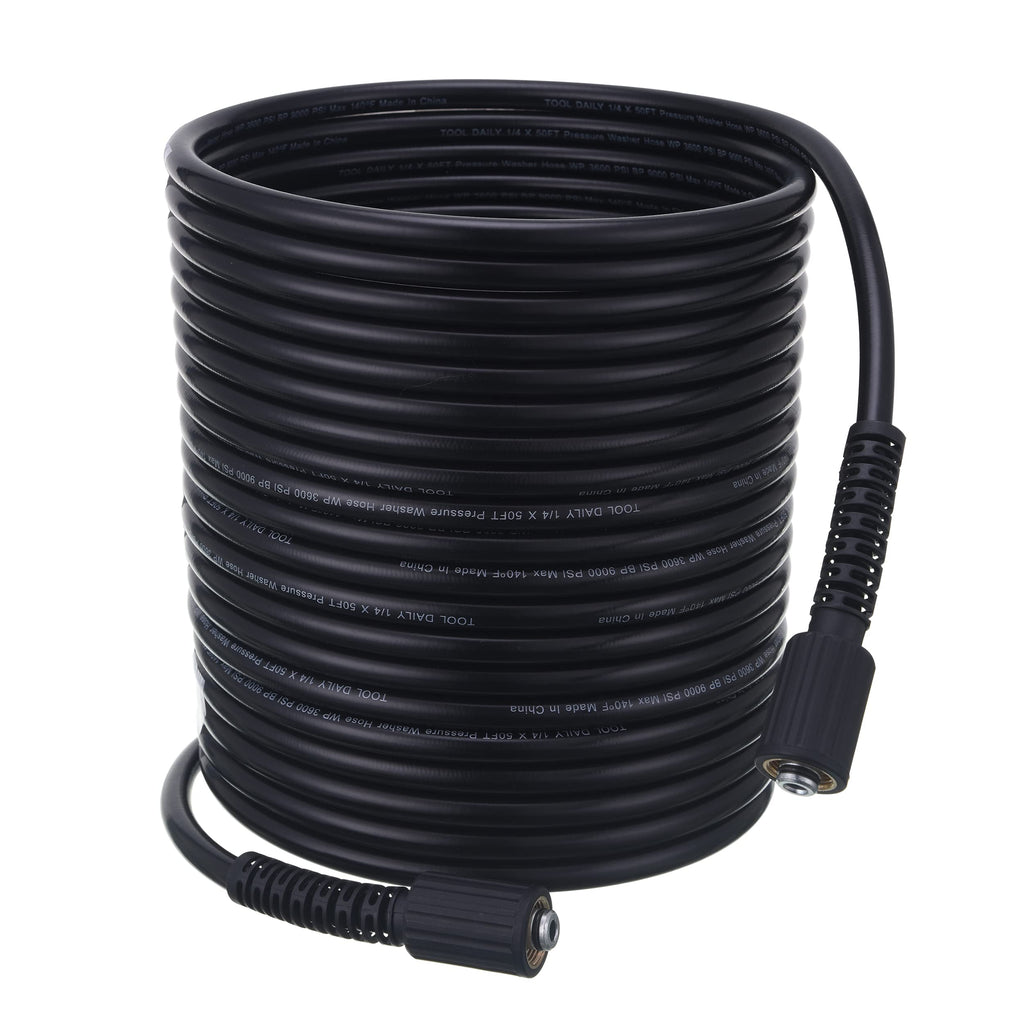 Tool Daily Pressure Washer Hose | 50 FT x 1/4 Inch | 3600 PSI M22 14mm