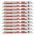 Saxton 200mm Heavy Duty Reciprocating Sabre Saw Metal Blades - 10 Pack