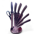 Jolof Store 8-Piece Stainless Steel Knife Set with 360 Acrylic Stand