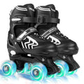 Jolof Store Kids Adjustable Roller Skates with 8 Light Up Wheels