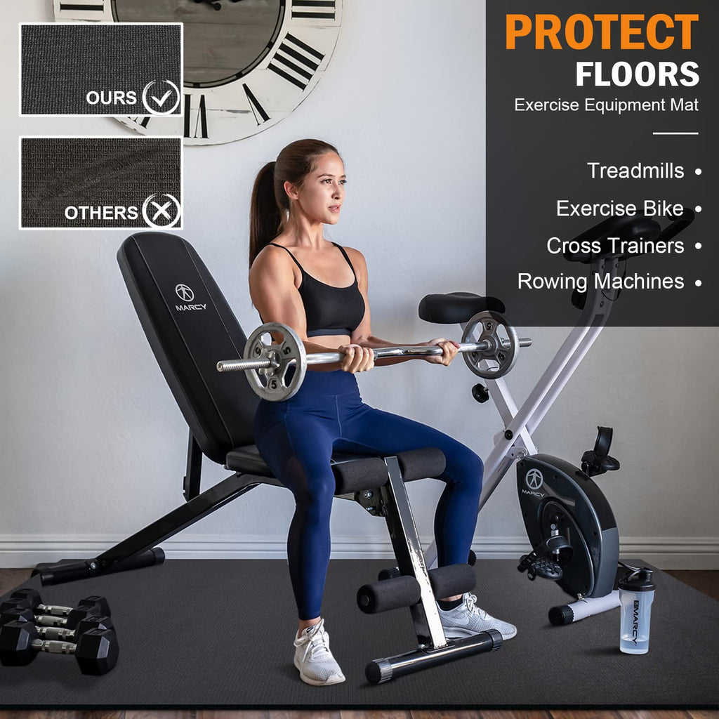 Innhom Large Exercise Mat | 7mm Thick Home Gym Workout Mat - 183x123cm