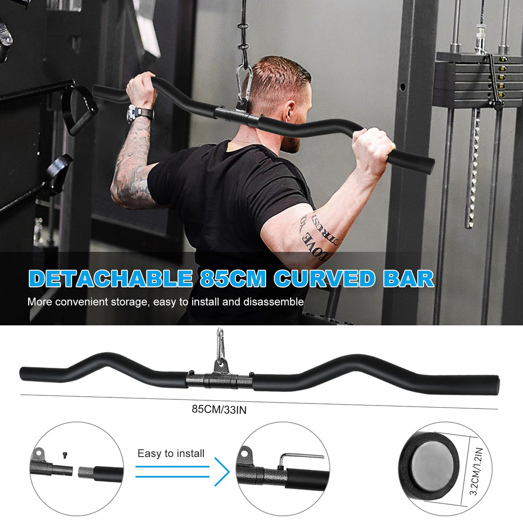 FASPUP Cable Pulley System Home Gym - Steel LAT Pull Down Attachments