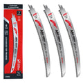 EZARC 300mm Japanese Teeth Reciprocating Saw Blades for Pruning, 3-Pack