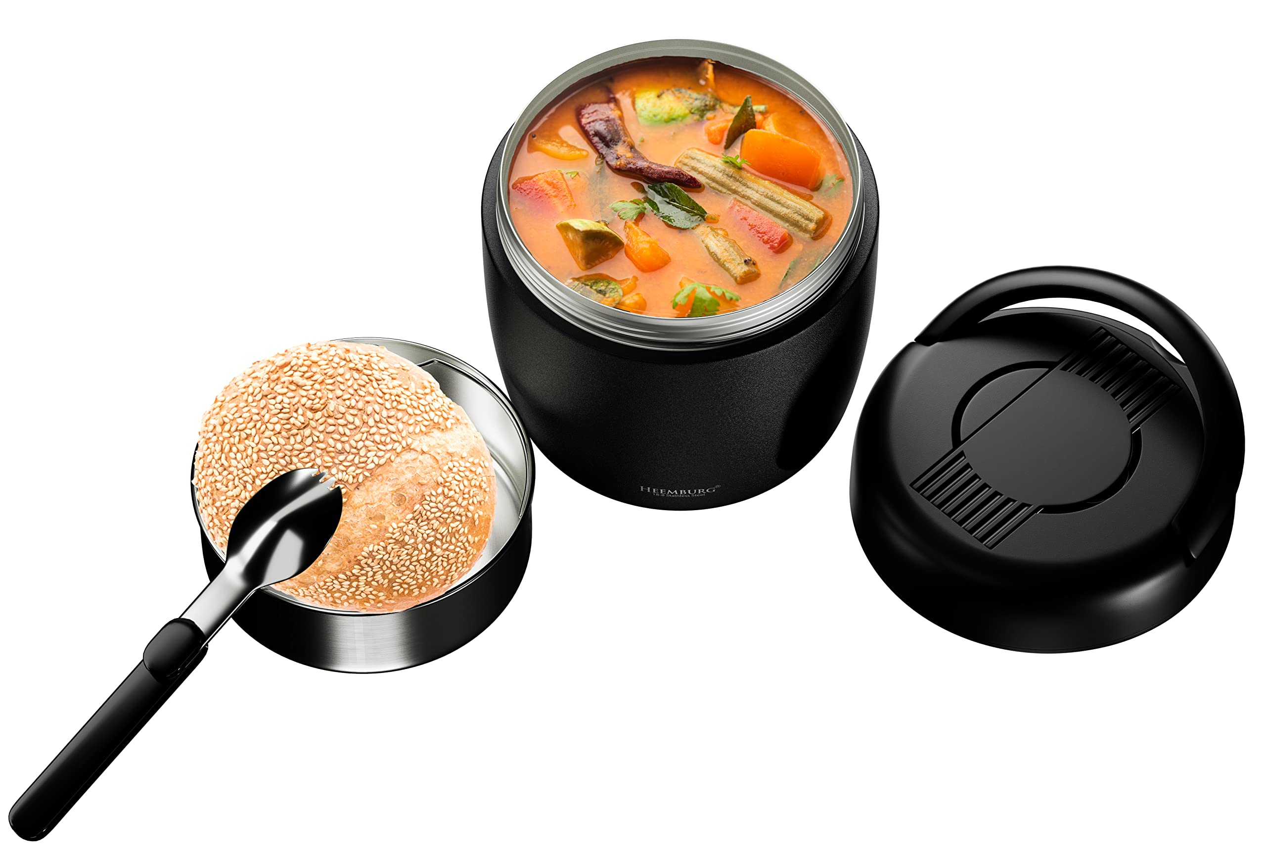 Heemburg Thermal Food Flask – Insulated Stainless Steel Lunch Box