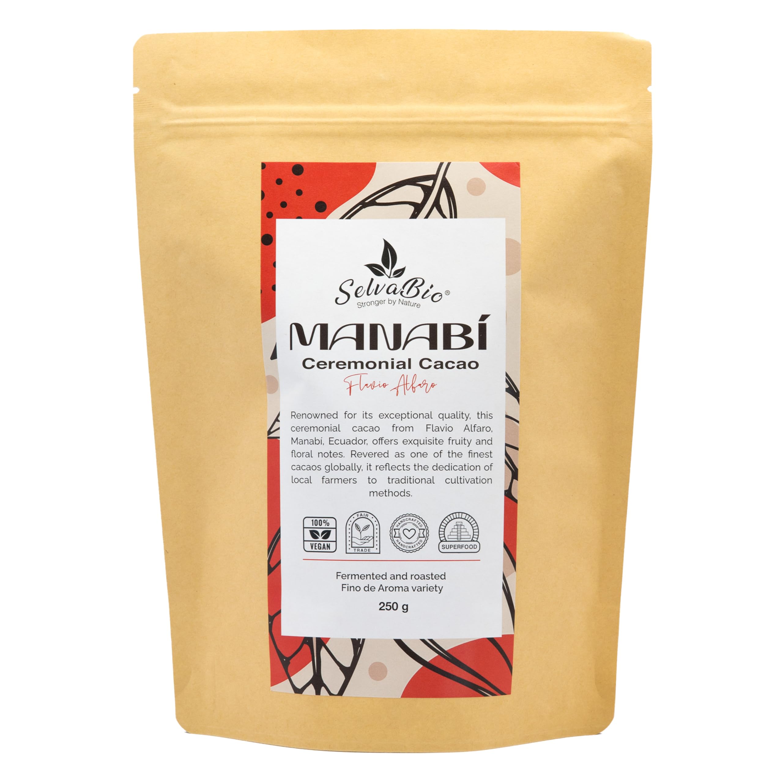 SelvaBio Manabí Ceremonial Cacao Chunks – Fino de Aroma Ecuador, 250g