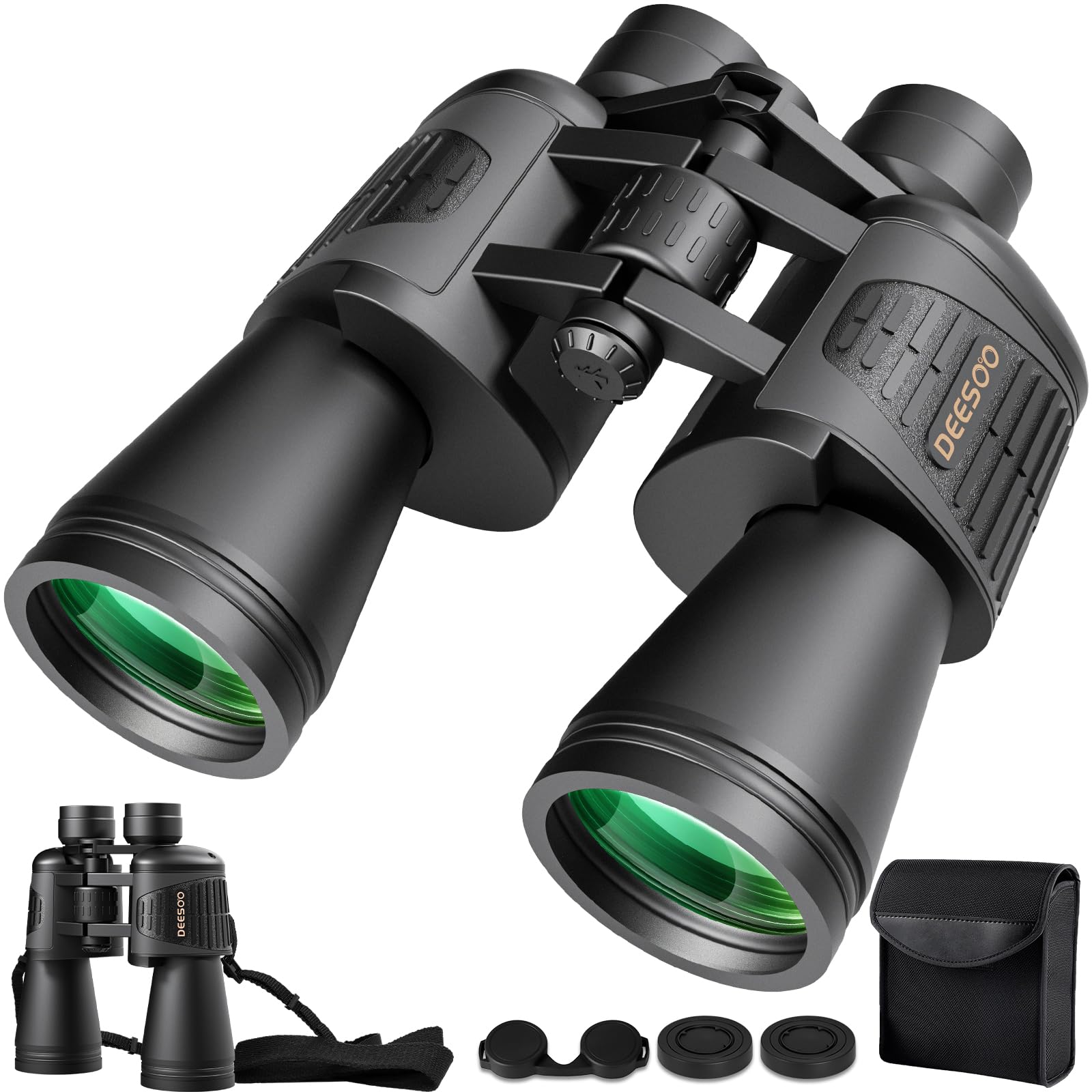 Deesoo 20x52 High Powered Binoculars – HD Low Light Vision for Hunting