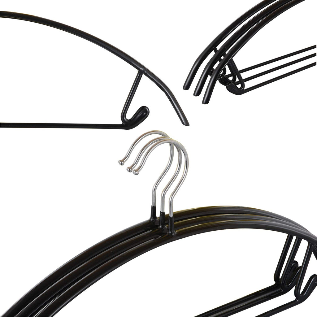 Voilamart Non-Slip Metal Coat Hangers - 30 Pack No Shoulder Bump Hanger