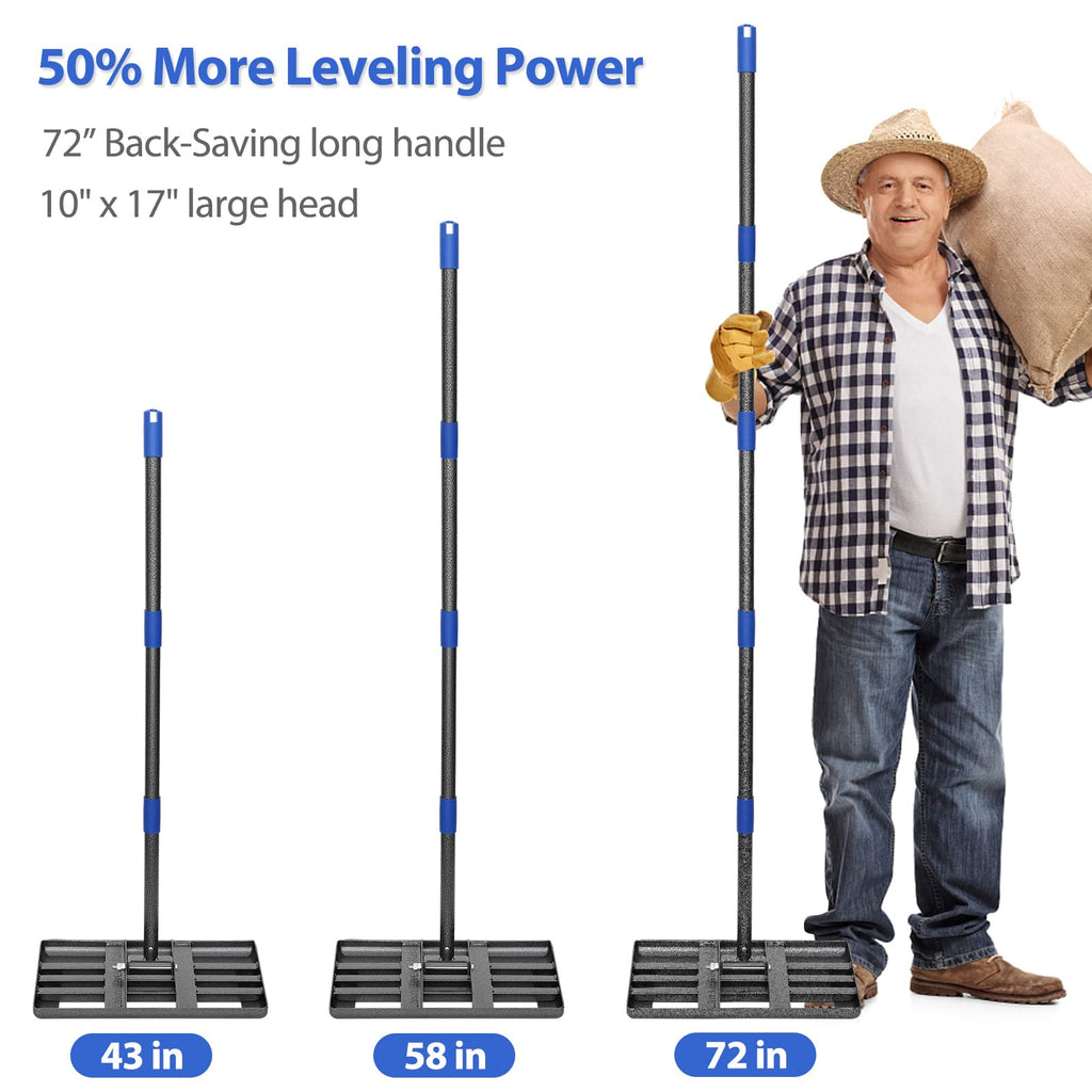 Jolof Store Lawn Leveling Rake | 6 FT Stainless Steel Levelawn Tool