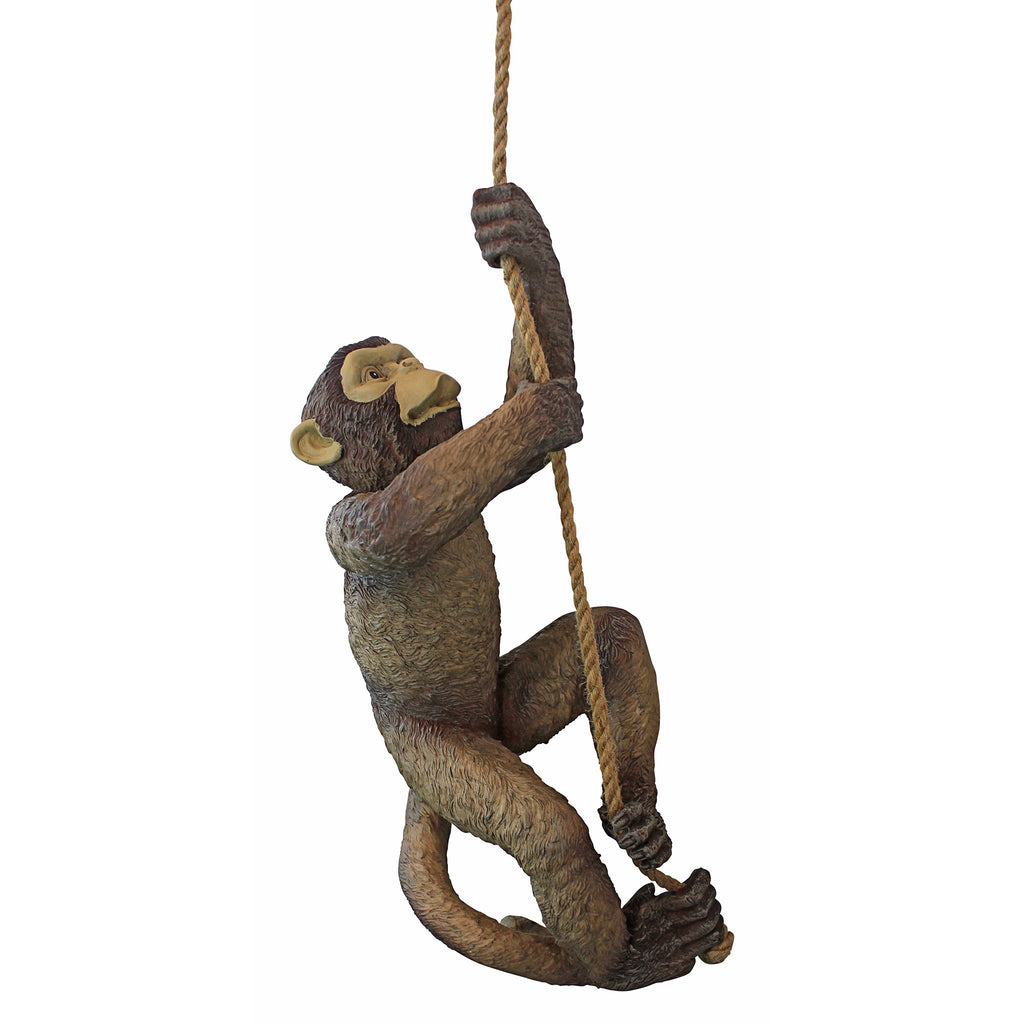 Design Toscano Makokou Climbing Monkey Sculpture – Hand-Painted Resin