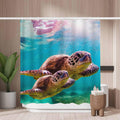 Woutay Sea Turtle Shower Curtain | Mold Resistant Waterproof Polyester