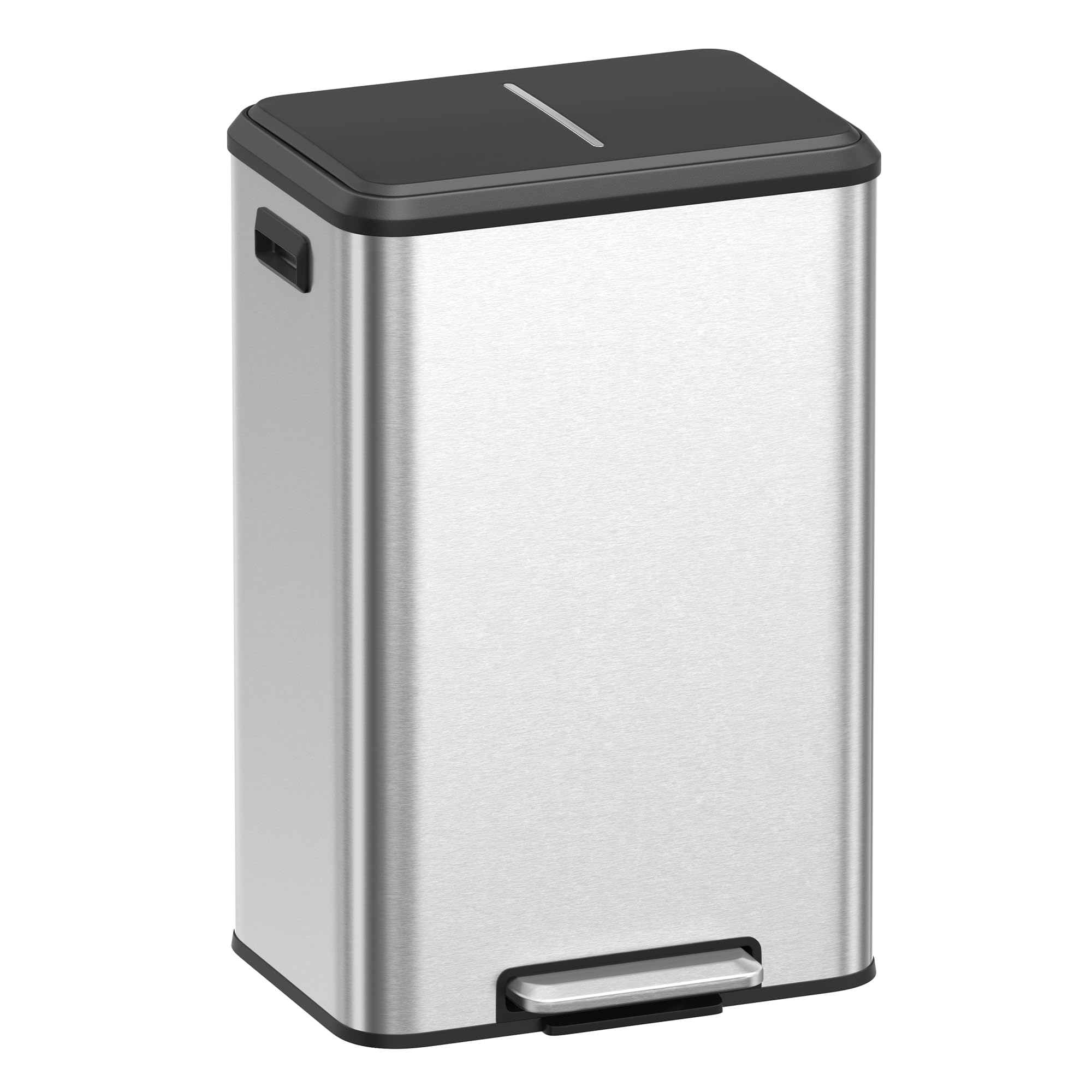 Songmics 40L Kitchen Pedal Bin | Soft Close Stainless Steel Waste Bin