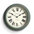 Jones Clocks Venetian Wall Clock – 30cm Green Round Roman Numeral