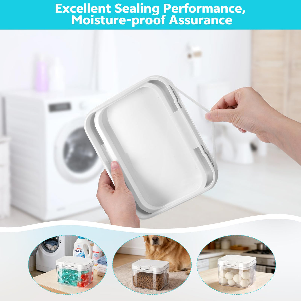 Yimomoyi Laundry Pods Container with Press-and-Pop Lid - image 4
