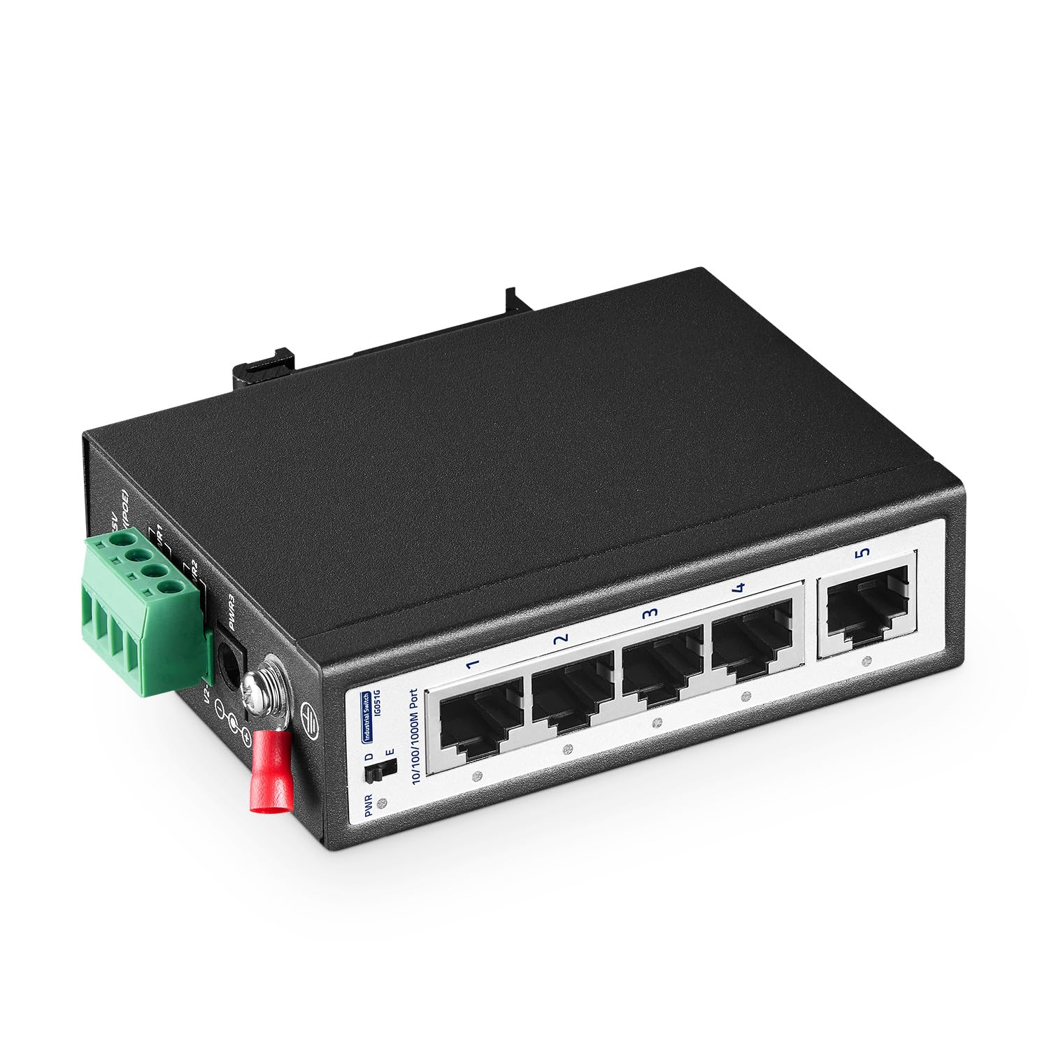 YuLinca 5-Port Mini Gigabit Industrial DIN-Rail Switch | Unmanaged IP30