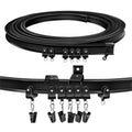 TOKPLNU 2.5m Flexible Curtain Track – Black Bendable Ceiling & Wall Rail