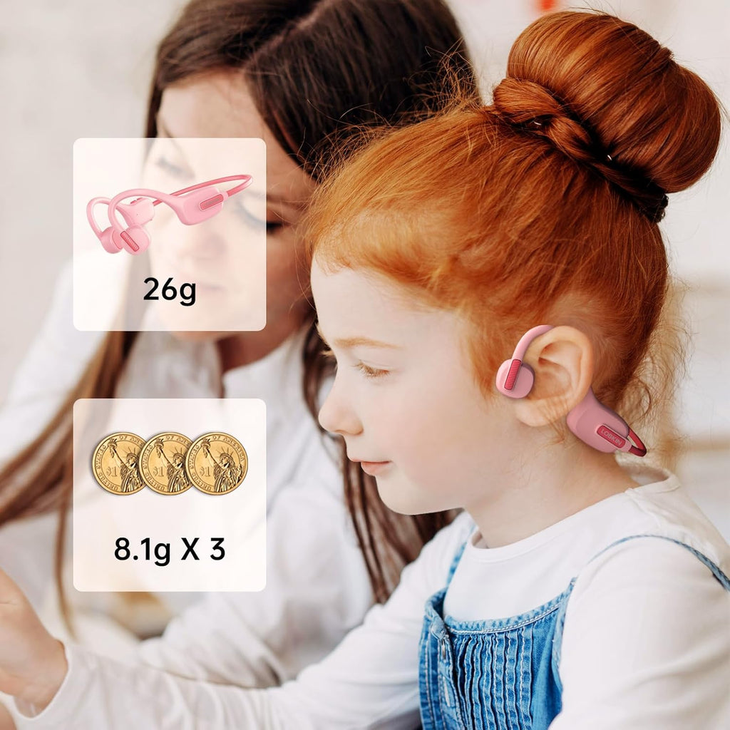 LOBKIN Kids Open Ear Headphones – Bluetooth 5.3 Wireless IPX5 Sports