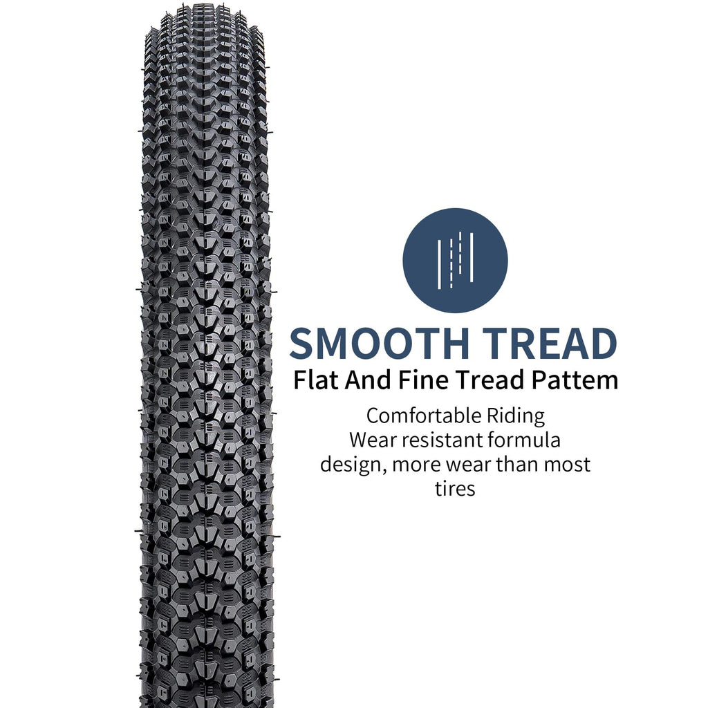 YunSCM 24x1.95 MTB Bike Tyres and Tubes Set | 2-Pack Foldable Off-Road Tires