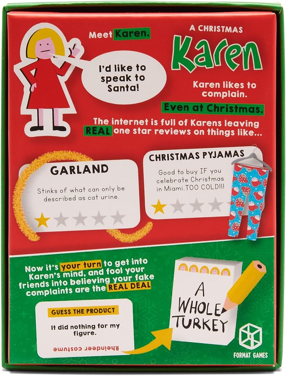 Christmas Karen Bluffing Party Game by Snaps – 3-10 Players, Ages 14+