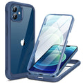 Miracase iPhone 12/12 Pro Case with Built-in Screen Protector – Dark Blue