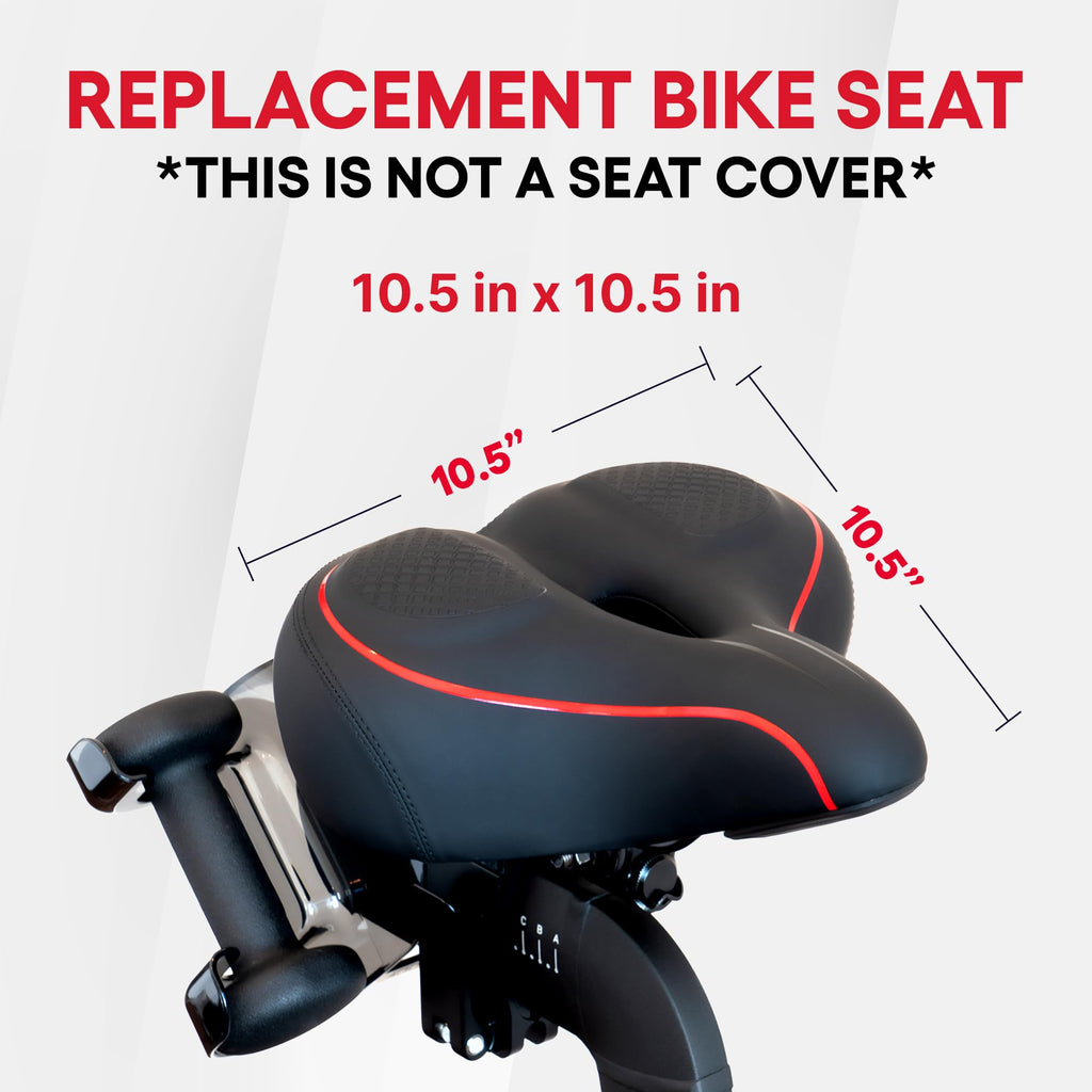 TrubliFit Extra Wide Bike Seat – Memory Foam Saddle for Peloton Bike