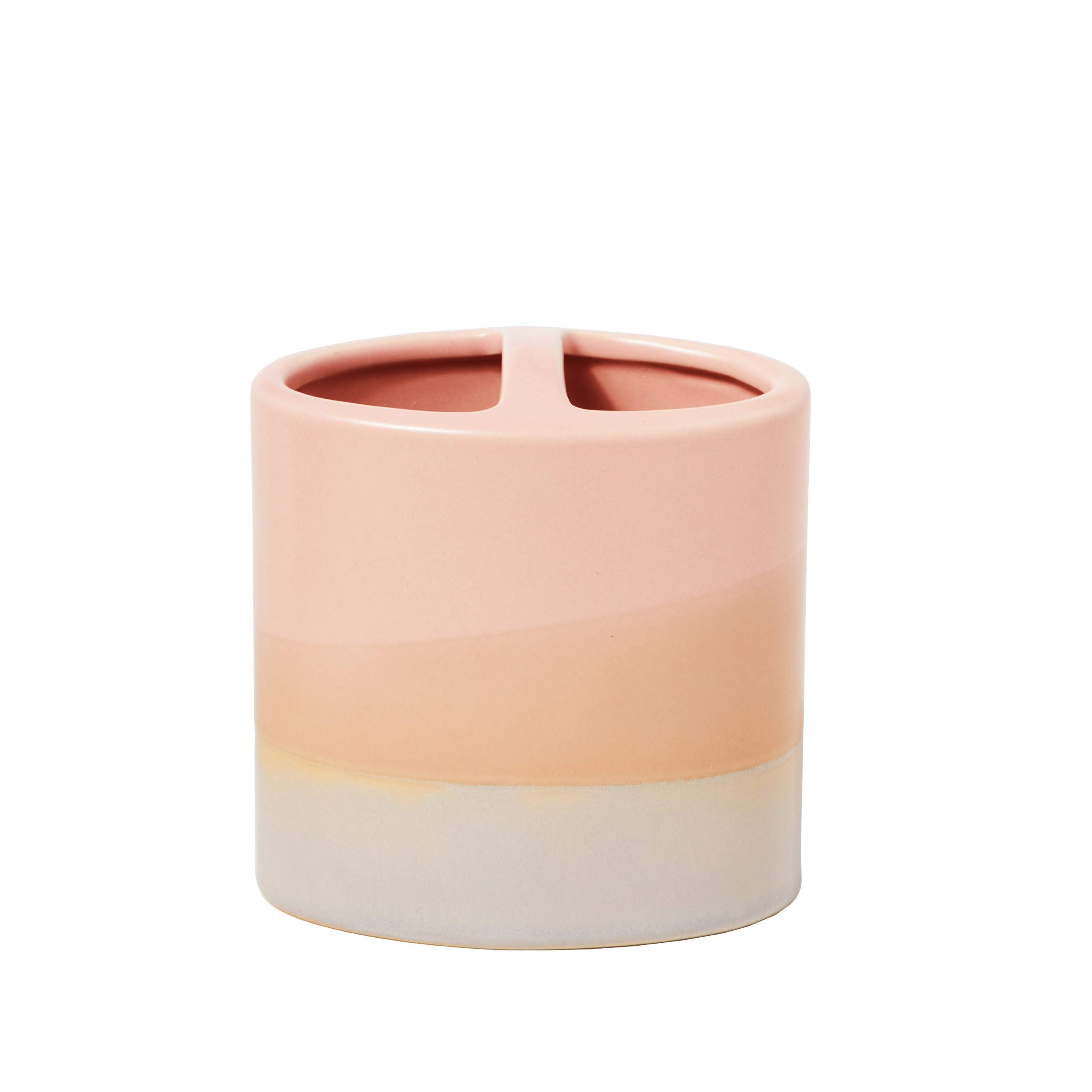 SKL Home Alanya Ceramic Toothbrush Holder - Blush Pink Bathroom Decor