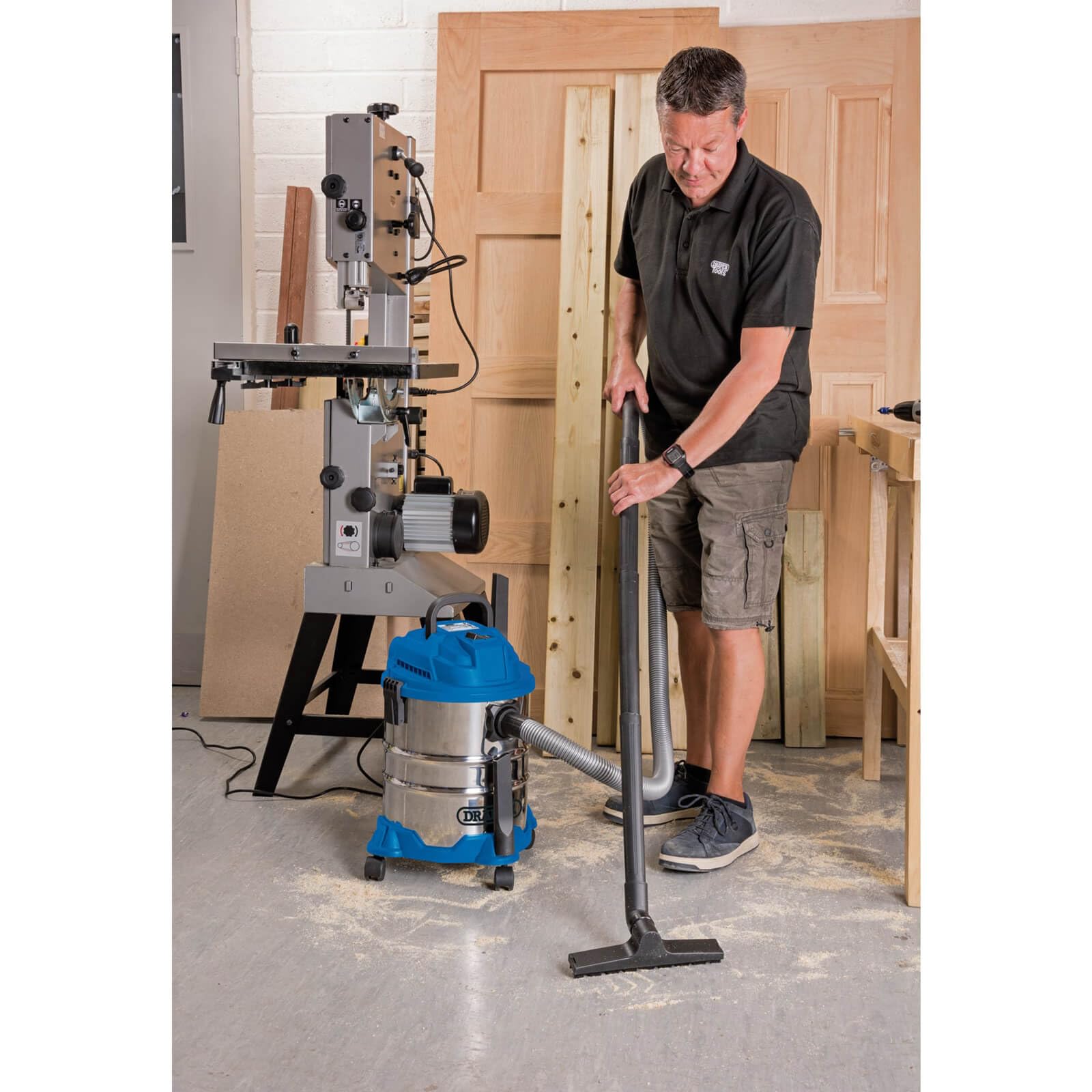Draper 1250W Wet and Dry Vacuum Cleaner - 20L Tank with Blower Function