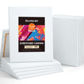 Shuttle Art 11x14 Canvas Boards - 12 Pack Primed 100% Cotton Canvases