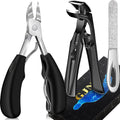 Angled Head Toenail Clippers for Thick Nails with Catcher