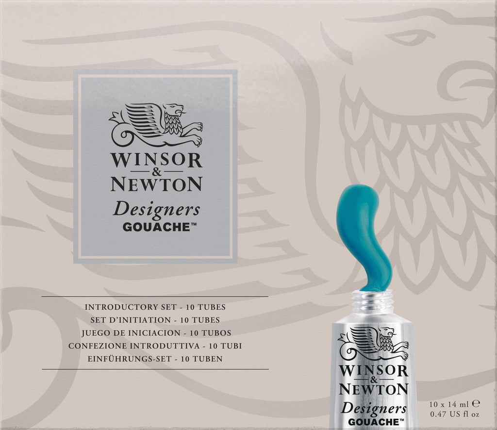 Winsor & Newton Designers Gouache Paint Set | 10 x 14ml Assorted Tubes