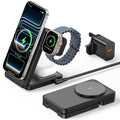 Jolof Store 3-in-1 Magnetic Wireless Charging Station for MagSafe – Black